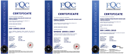 Quality Certificate